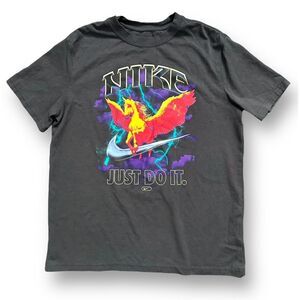 Nike Sportswear Logo Tee Gray‎ Pegasus Youth Size XL Loose Fit Shirt
